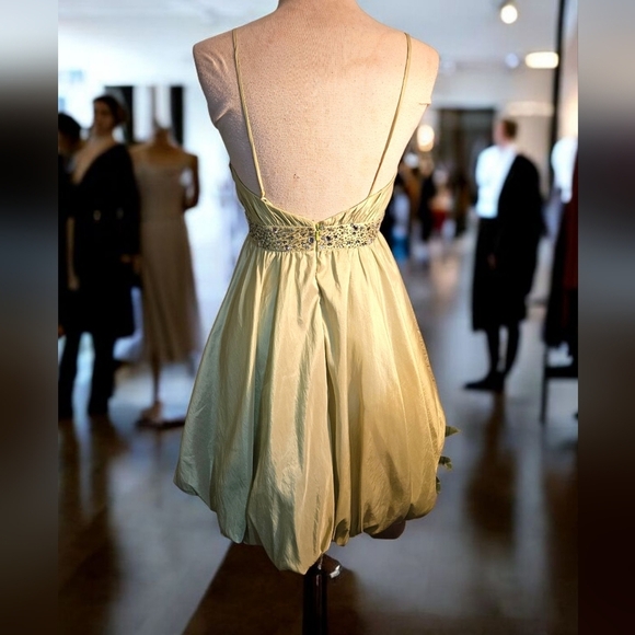 Jasmine Light Green Mini Dress - Picture 4 of 6